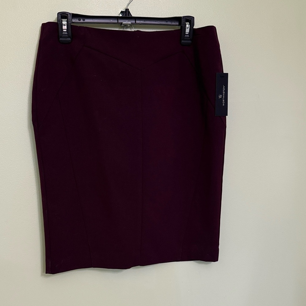 Worthington Deep Purple Pencil Skirt